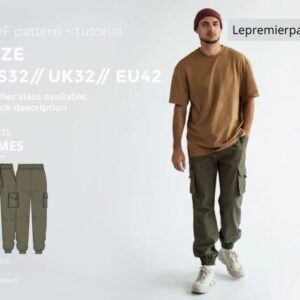 James pants sewing pattern with tutorial size US 32 UK 32 EU 42