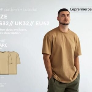 Marc t-shirt sewing pattern with tutorial size US 32 UK 32 EU 42