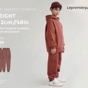 Sam pants (boys) sewing pattern with tutorial height 48 in 122 cm